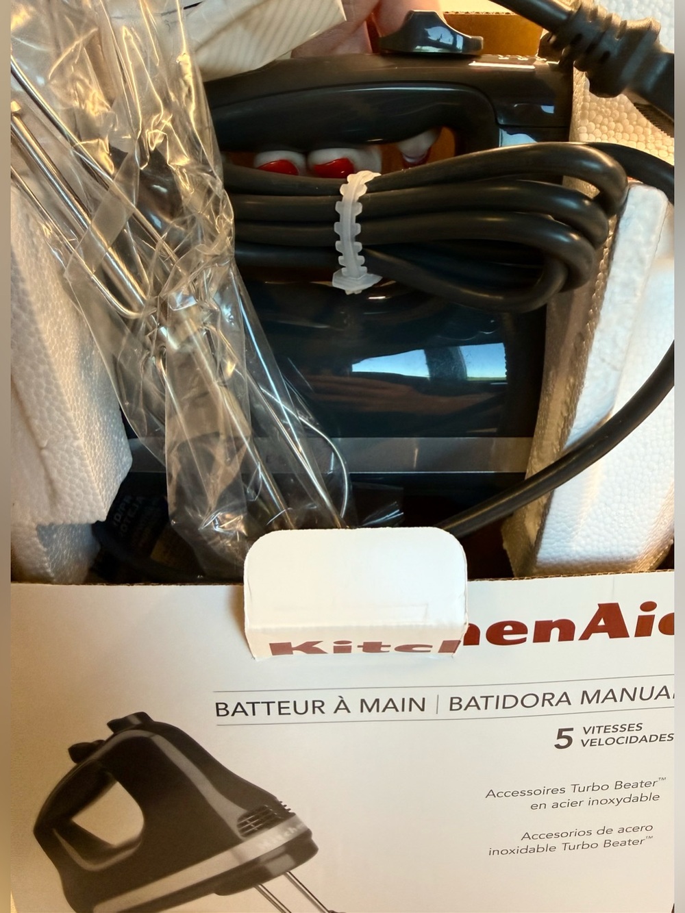 KitchenAid 5-Speed Ultra Power Hand Mixer KHM512GT Tempest Gray NIB - Picture 3 of 8
